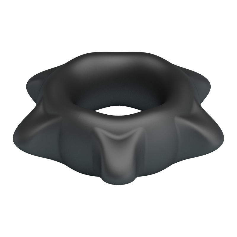 Crazy Bull - Ethaniel - Super Soft Silicone Cockring - Model 11 - Black