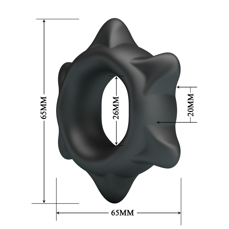 Crazy Bull - Ethaniel - Super Soft Silicone Cockring - Model 11 - Black