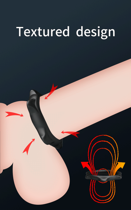 Crazy Bull - Ethaniel - Super Soft Siliconen Cockring - Model 11 - Zwart