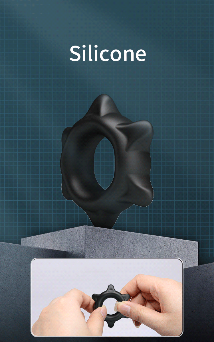 Crazy Bull - Ethaniel - Super Soft Silicone Cockring - Model 11 - Black