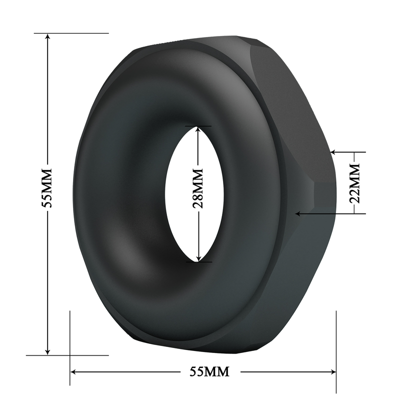 Crazy Bull - Jarvius - Super Soft Silicone Cock Ring - Model 14 - Black