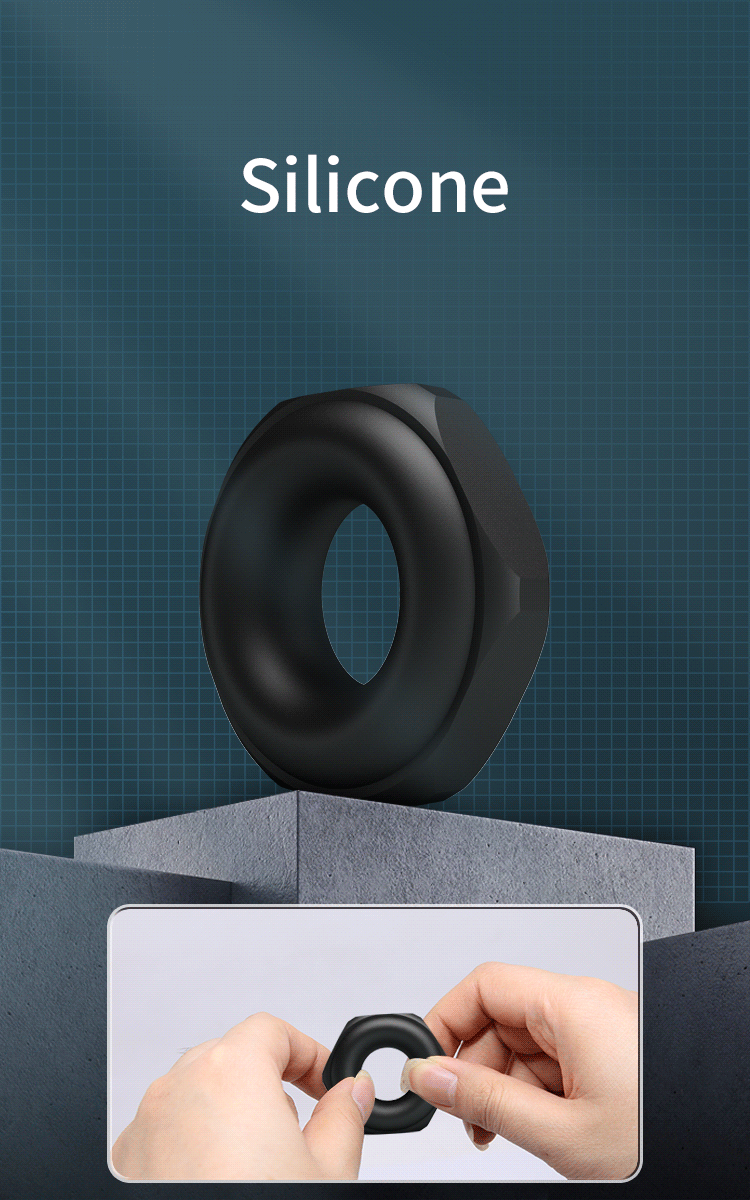Crazy Bull - Jarvius - Super Soft Silicone Cock Ring - Model 14 - Black