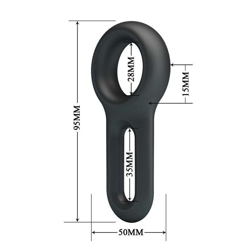Crazy Bull - Oniel - Super Soft Silicone Cock Ring - Model 18 - Black