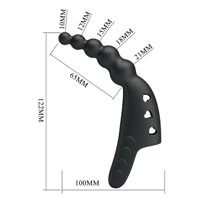 Pretty Love – Jordin – Leistungsstarker Fingervibrator – Schwarz