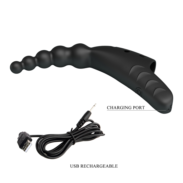 Pretty Love – Jordin – Leistungsstarker Fingervibrator – Schwarz