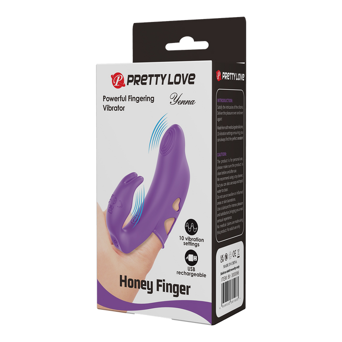 Pretty Love - Yenna - Krachtige Vinger Vibrator - Paars