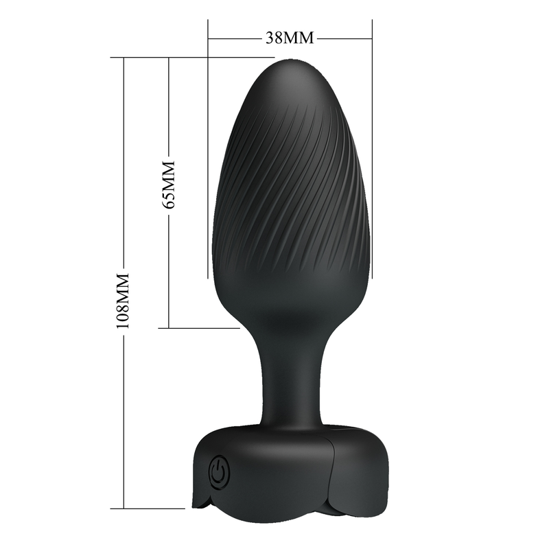 Pretty Love - Varian - Kleurveranderende lichtgevende vibrerende buttplug - Zwart-laced-up.nl