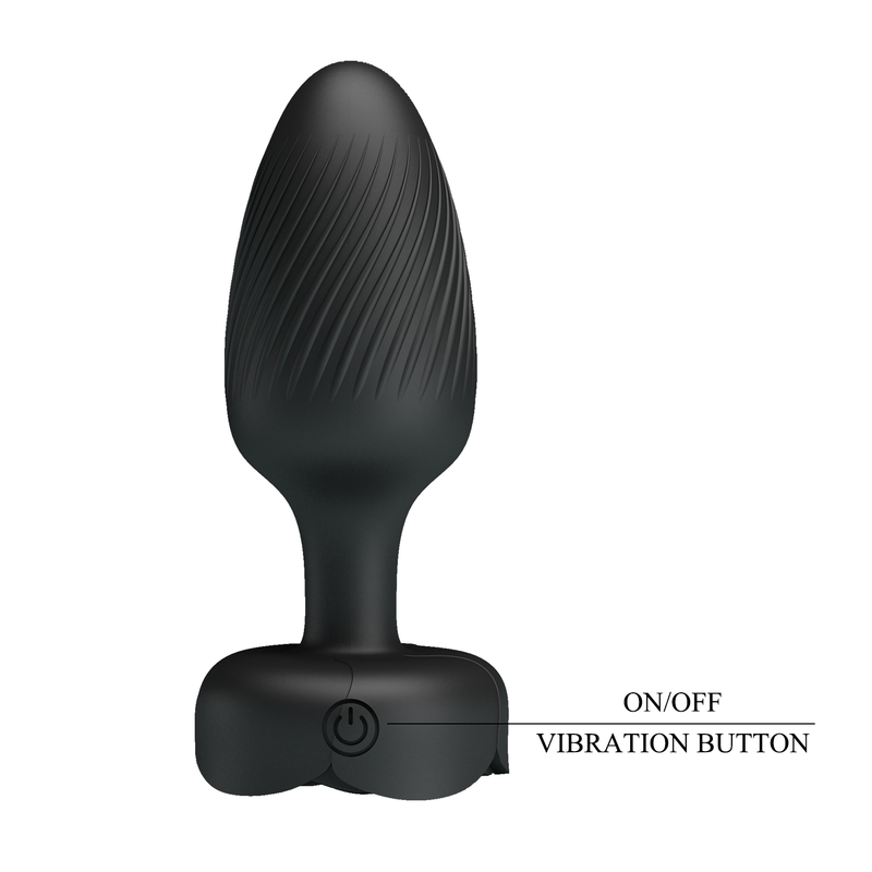 Pretty Love - Varian - Kleurveranderende lichtgevende vibrerende buttplug - Zwart-laced-up.nl