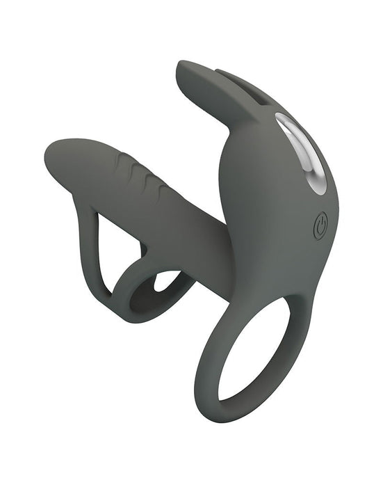 Pretty Love - Matty - Master Vibrerende Cockring - Grijs-Erotiekvoordeel.nl