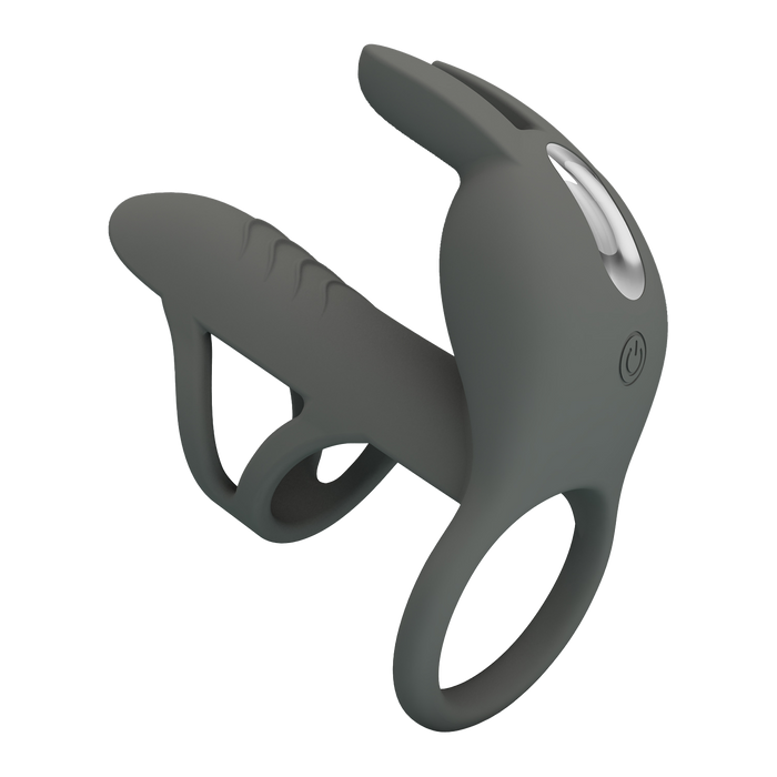 Pretty Love - Matty - Master Vibrerende Cockring - Grijs-Erotiekvoordeel.nl