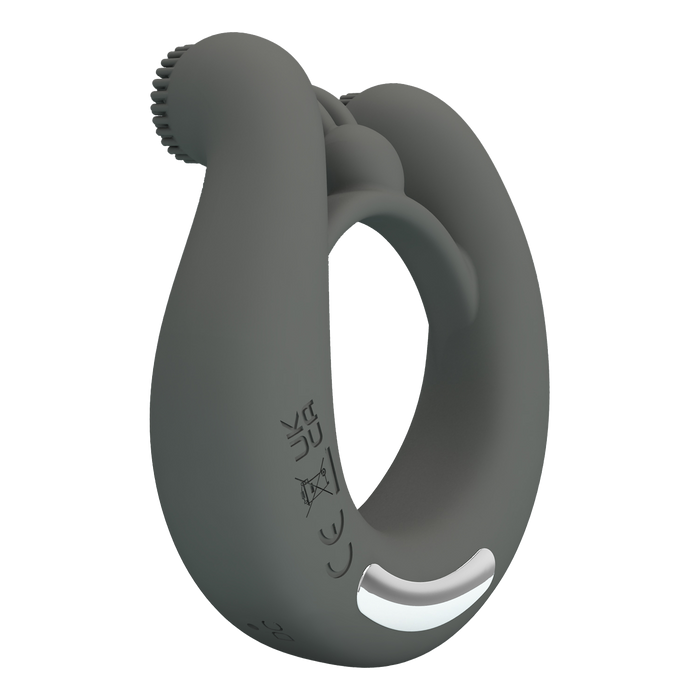 Pretty Love - Dahlia - Master Vibrerende Cockring - Grijs-Erotiekvoordeel.nl