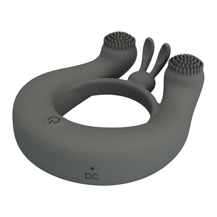 Pretty Love - Dahlia - Master Vibrerende Cockring - Grijs-Erotiekvoordeel.nl