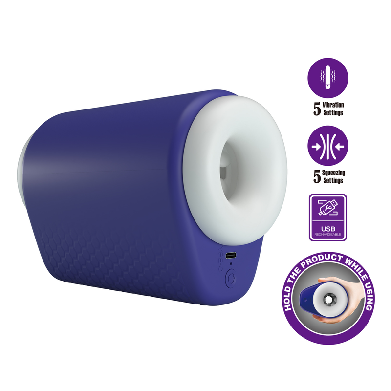 Pretty Love - DJ Lady - Squeezing Perfect Stroker - Blauw/Wit-laced-up.nl