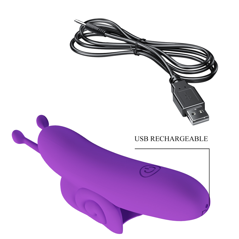 Pretty Love - Snail - Krachtige Vinger Vibrator - Paars-laced-up.nl