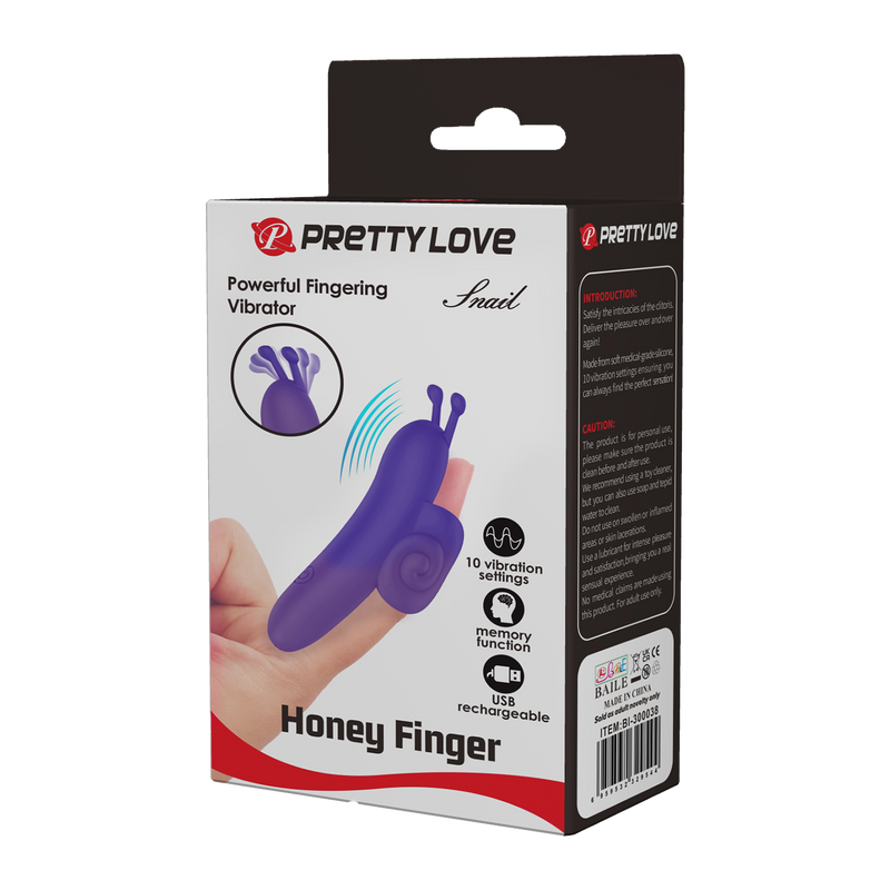 Pretty Love - Snail - Krachtige Vinger Vibrator - Paars-laced-up.nl