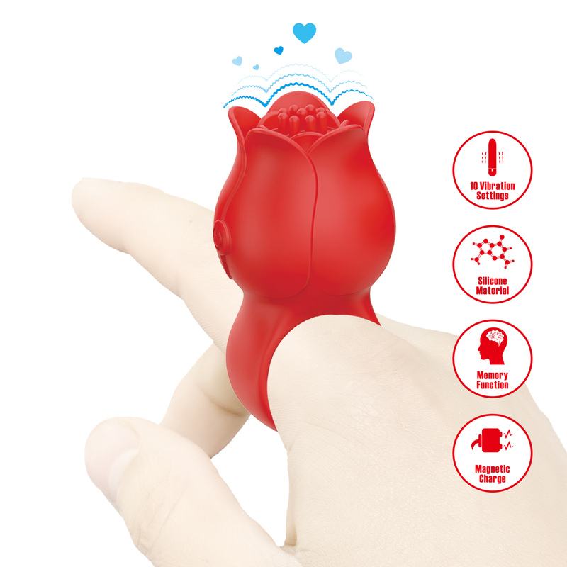Pretty Love - Jae - Vinger Vibrator - Rood-laced-up.nl