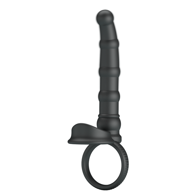 Pretty Love - Tatum - Anale Vibrator met Penisring - Zwart-Erotiekvoordeel.nl