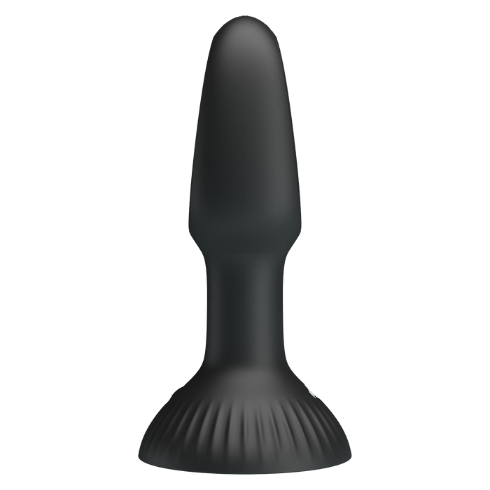 Pretty Love - Hubert - Vibrerende Buttplug - Anaal Vibrator - Met Wiebelend Tongetje - Zwart-Erotiekvoordeel.nl