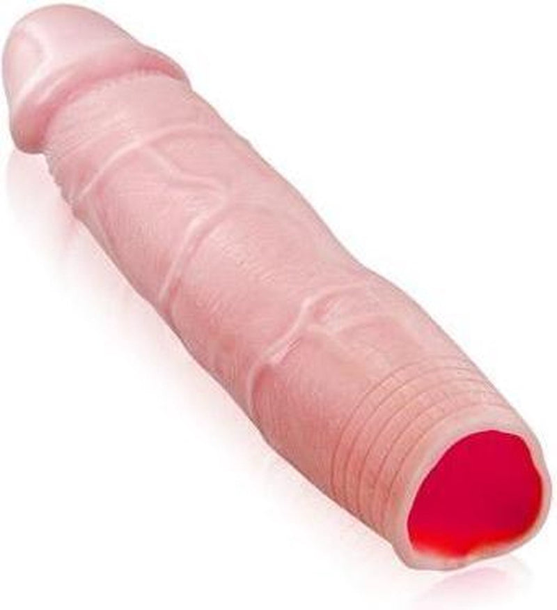 Baile Big Man - Penis Sleeve - Penis Verlenger - Siliconen - Lichte Huidskleur - 18 cm-laced-up.nl
