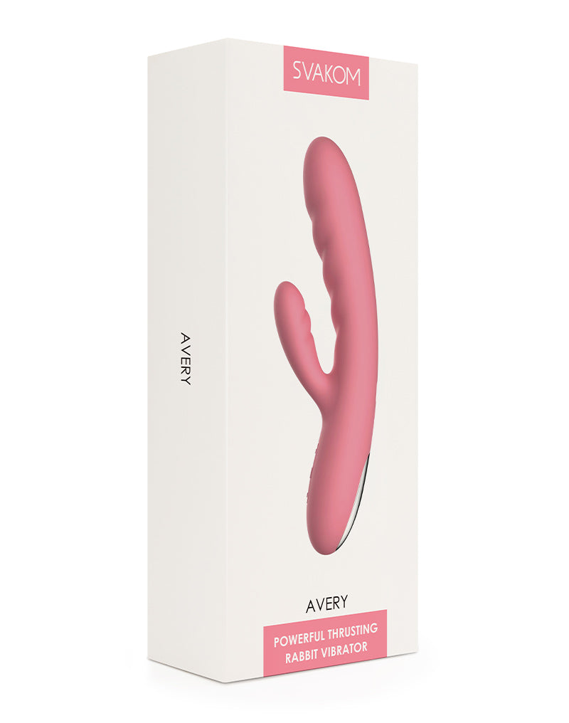 Svakom - Avery - Stotende Rabbit Vibrator - Strawberry Pink-laced-up.nl