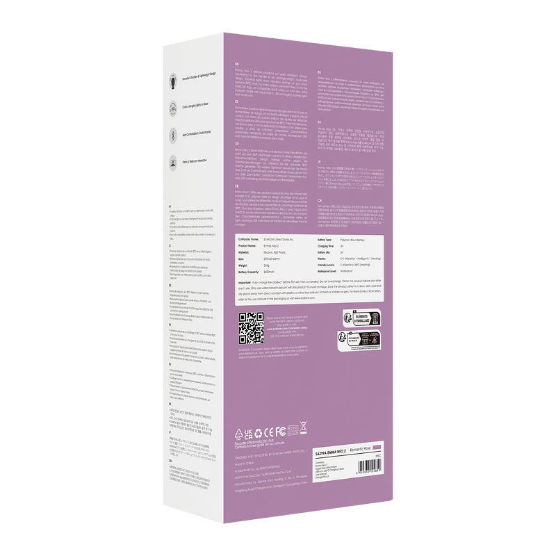 Svakom - Emma Neo 2 - Interactieve en krachtige Wand Massager - Paars-laced-up.nl