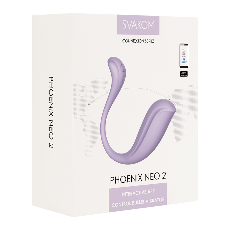 Svakom - Phoenix Neo 2 Interactieve Bullet Vibrator - App Control - Lila-laced-up.nl