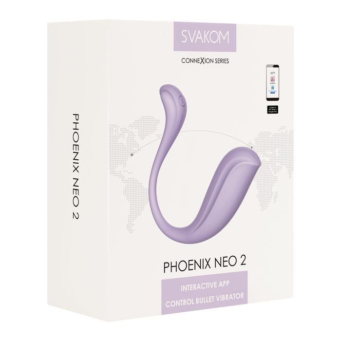 Svakom - Phoenix Neo 2 Interactieve Bullet Vibrator - App Control - Lila-Erotiekvoordeel.nl