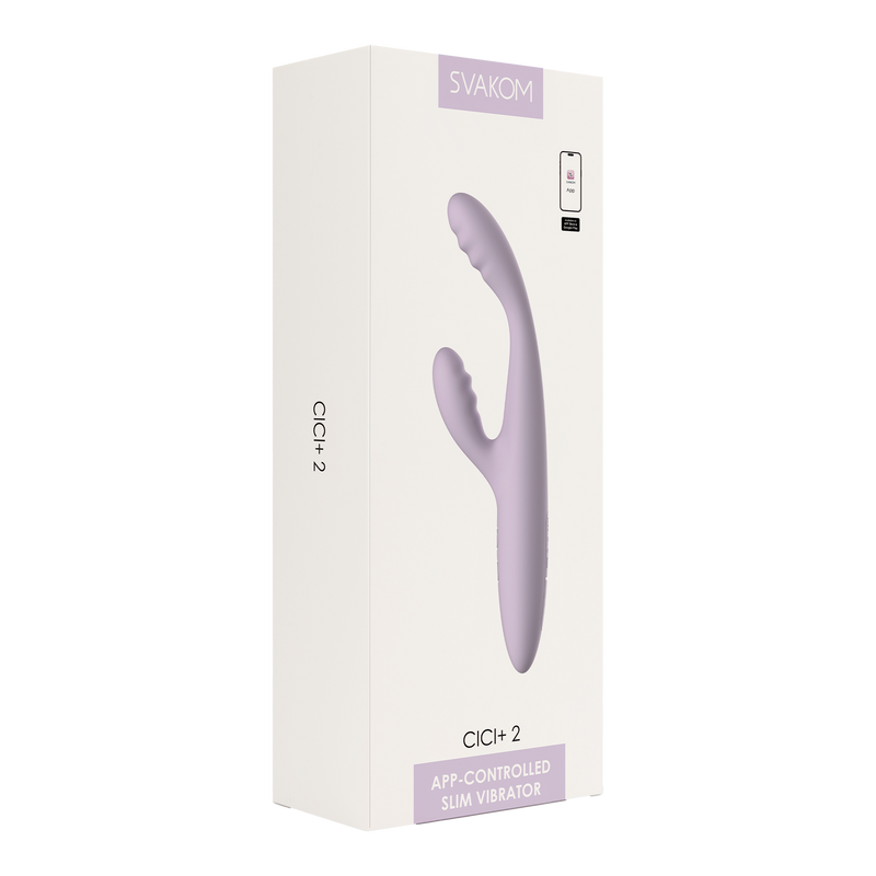Svakom - Cici 2+ Verwarmende G-Spot Vibrator Met Flexibele Kop - Met App Control - Lila-laced-up.nl