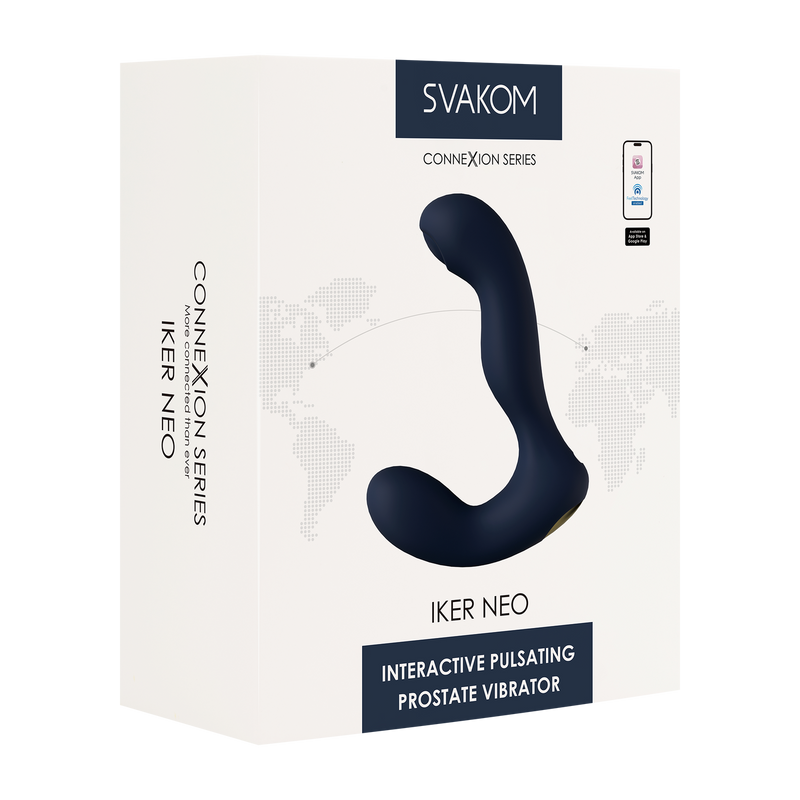 Svakom - Iker Neo - Perineum & Prostaat Vibrator - App Control - Donkerblauw-laced-up.nl
