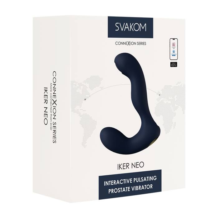 Svakom - Iker Neo - Perineum & Prostaat Vibrator - App Control - Donkerblauw-Erotiekvoordeel.nl