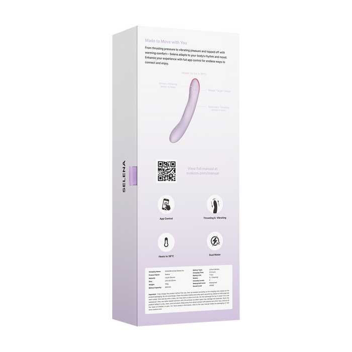 Svakom - Selena- Verwarmende en Stotende Vibrator - Lila-Erotiekvoordeel.nl