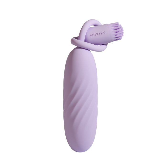 Svakom - Plume - Bullet Vibrator met Flexibel Clitoris Kwastje - Pastel Lilac-Erotiekvoordeel.nl