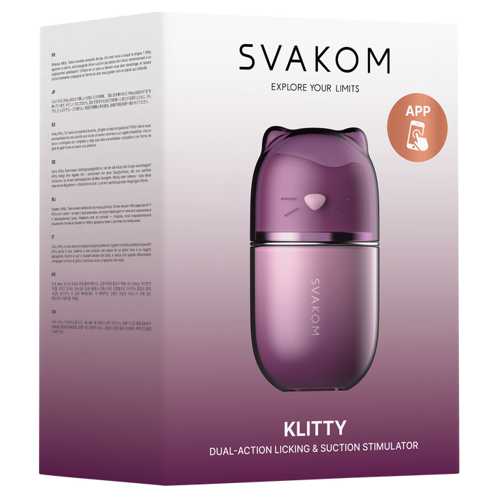 Svakom - Klitty - Likkende & Zuigende Clitoris Stimulator - Dusty Lavender-Erotiekvoordeel.nl