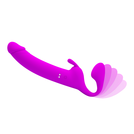 Pretty Love - Zanini - Vibrerende Strapless Strap-On - Diep Roze-Erotiekvoordeel.nl