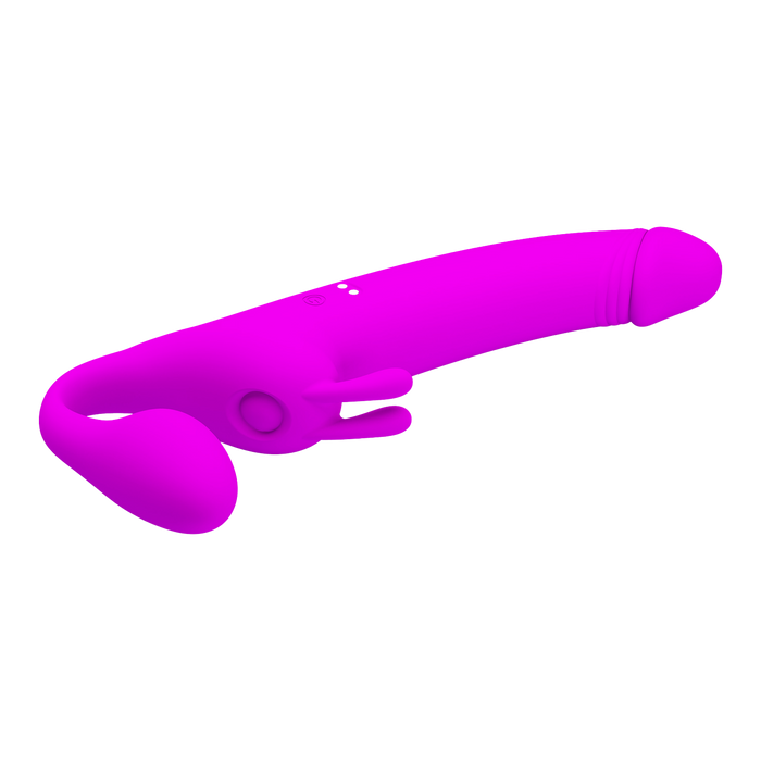 Pretty Love - Zanini - Vibrerende Strapless Strap-On - Paars-Erotiekvoordeel.nl