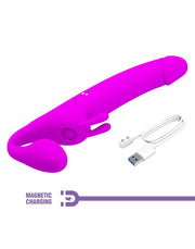 Pretty Love - Zanini - Vibrerende Strapless Strap-On - Diep Roze-Laced-up.nl