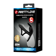 Pretty Love - Matty - Vibrerende Penis Sleeve - Zwart-laced-up.nl