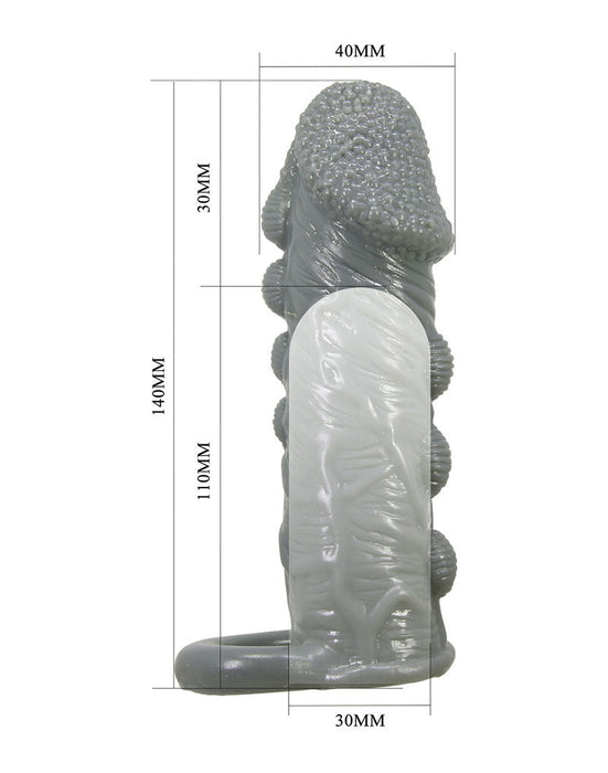 Pretty Love - Faylen - Realistische Penis Sleeve - Donkergrijs-laced-up.nl