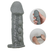 Pretty Love - Faylen - Realistische Penis Sleeve - Donkergrijs-laced-up.nl