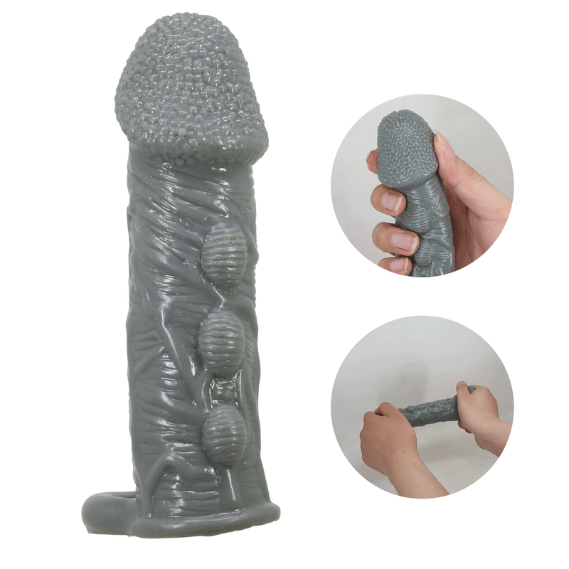 Pretty Love - Faylen - Realistische Penis Sleeve - Donkergrijs-laced-up.nl