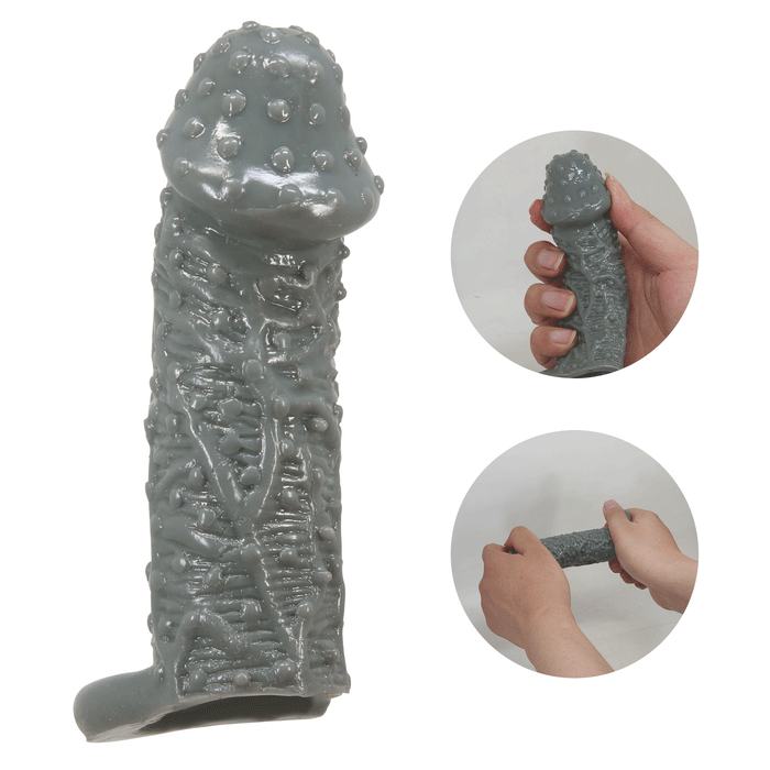 Pretty Love - Fogg - Realistische Penis Sleeve - Donkergrijs-laced-up.nl