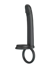 Pretty Love - Moses - Dildo met Cockring en Scrotumring - Zwart-Erotiekvoordeel.nl