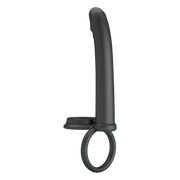 Pretty Love - Moses - Dildo met Cockring en Scrotumring - Zwart-Erotiekvoordeel.nl