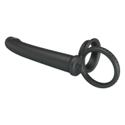 Pretty Love - Moses - Dildo met Cockring en Scrotumring - Zwart-Erotiekvoordeel.nl