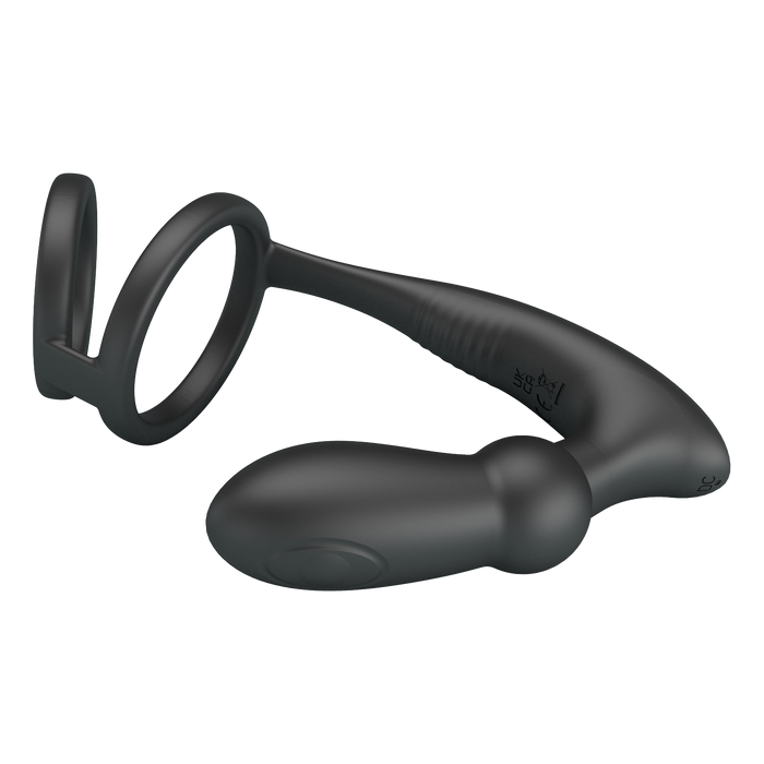 Pretty Love - Emoni - Cockring met Buttplug - Zwart-Erotiekvoordeel.nl