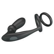 Pretty Love - Emoni - Cockring met Buttplug - Zwart-laced-up.nl
