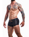 Cut4Men Sexy Wetlook Minishort Peekaboo – Zwart-Erotiekvoordeel.nl
