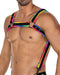 Cut4Men - Harnas - Tuigje - Neo - Zwart/Rainbow-Erotiekvoordeel.nl