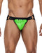 Cut4Men - Jock Snap - Jockstrap met Drukknoopjes - PU-Leder - Neon/Zwart-Erotiekvoordeel.nl