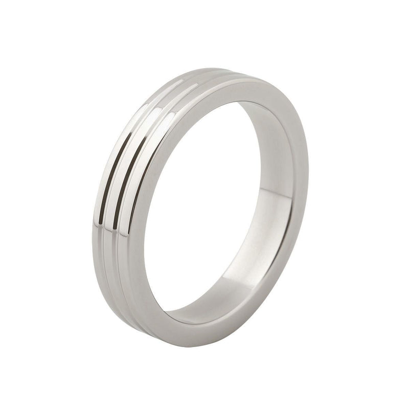 Kiotos - Anillo para el pene Con Ranuras Acero Inoxidable - 10 mm ancho